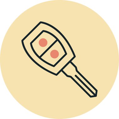 araba anahtarı vektör illüstrasyonu