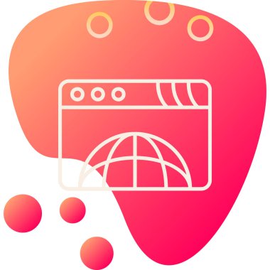 tarayıcı web simgesi, vektör illüstrasyonu