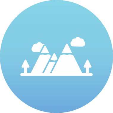 dağ tepesi ikonu vektör illüstrasyonu 