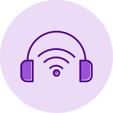 Çevrimiçi Podcast ikon vektör çizimi