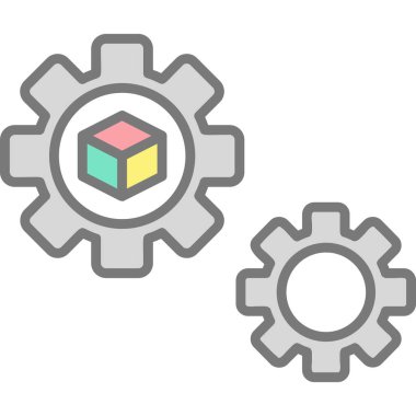 Vitesli ayar simgesi, vektör illüstrasyonu basit tasarım