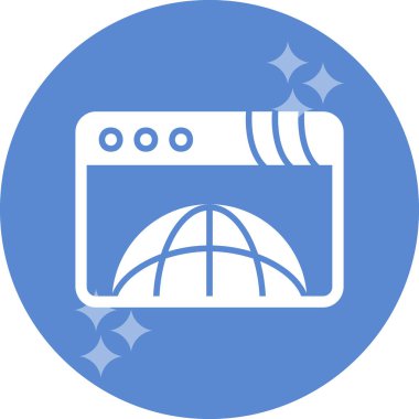 tarayıcı web simgesi, vektör illüstrasyonu