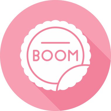 Boom web simgesi, vektör illüstrasyonu