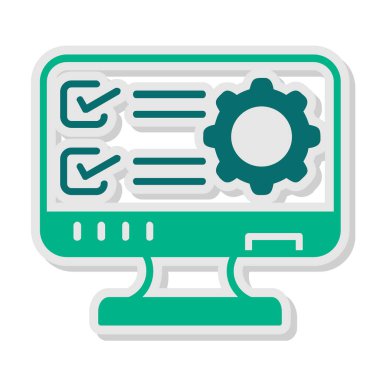 Simgeyi ayarlamanın vektör illüstrasyonu 