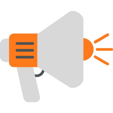 megafon web simgesi, vektör çizim 