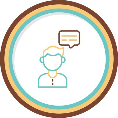 converstation simgesi, vektör illüstrasyonu basit tasarım