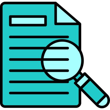 Yazılı kayıtlar ve büyüteçle filoloji kavramı, düz stil vektör illüstrasyonu