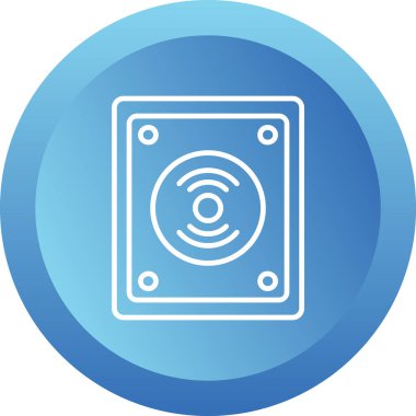 Acil Düğme Web simgesi, vektör illüstrasyonu  