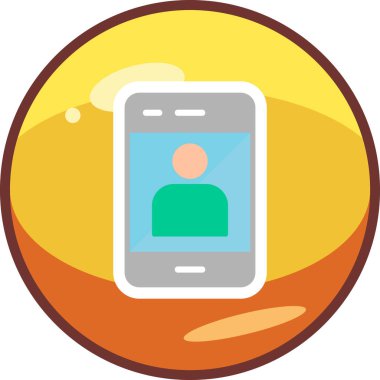 Mobil Kullanıcı simgesinin vektör çizimi