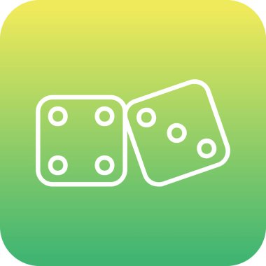 oyun zarları simgesi, vektör illüstrasyonu 