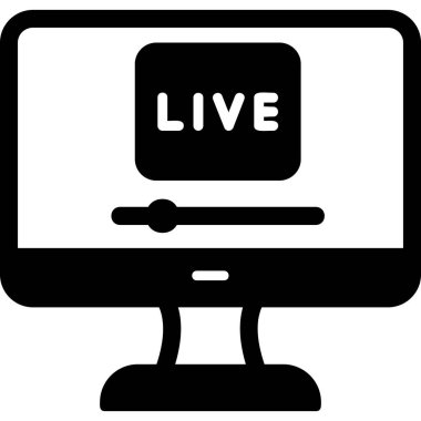 Yaşa. Web simgesi basit bir illüstrasyon. Ben...