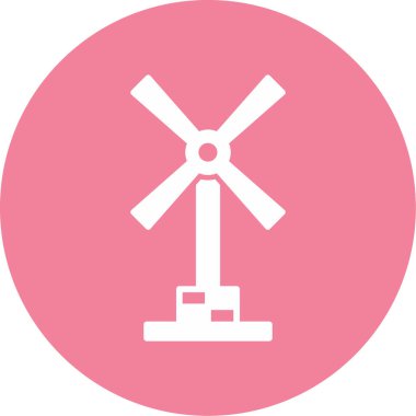 Yel değirmeni ikonu vektör illüstrasyonu