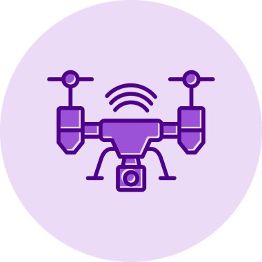 Drone simgesi vektör illüstrasyon tasarımı