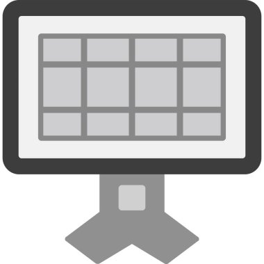 Monitör simgesinin vektör illüstrasyonu 