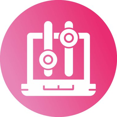 dizüstü bilgisayar simgesi, vektör illüstrasyonu basit tasarım