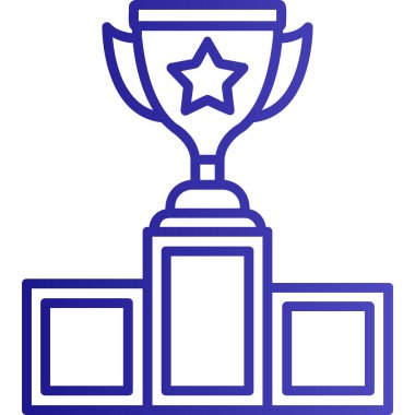 Galibiyet kupa vektör simgesi