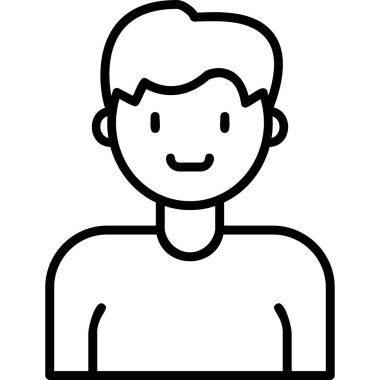 Man Simgesi Basit Vektör İllüstrasyonu