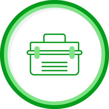 Alet çantası. Web simgesi basit illüstrasyon          