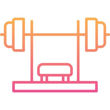 Bench Press simge vektör illüstrasyon tasarımı 