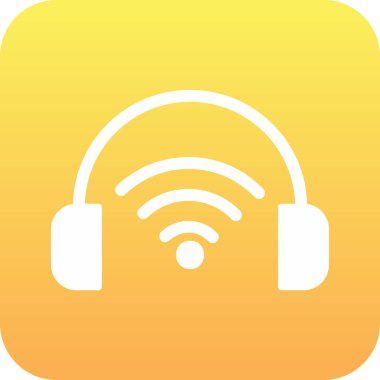 Çevrimiçi Podcast ikon vektör çizimi