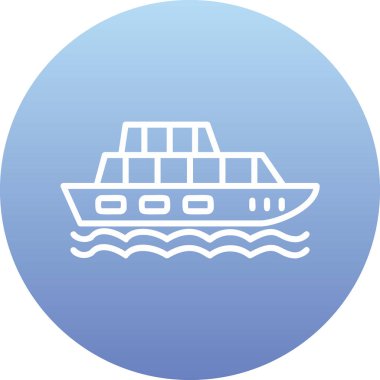Yolcu gemisi. Web simgesi basit illüstrasyon