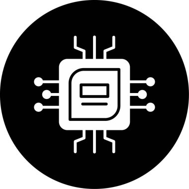 cpu icon, vector illustration simple design