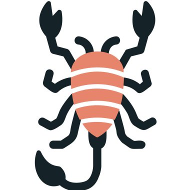 Akrep simgesi, basit vektör illüstrasyonu 