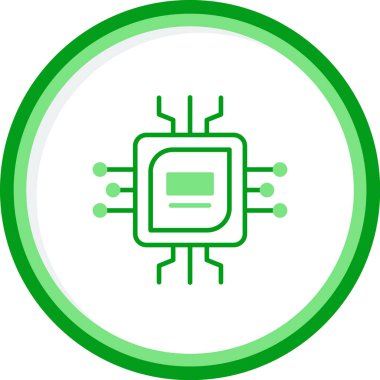cpu icon, vector illustration simple design