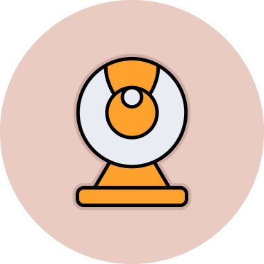 Web kamera simge vektör çizim
