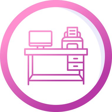 işyeri web simgesi vektör illüstrasyonu