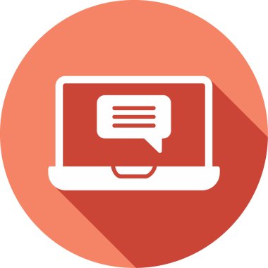 Çevrimiçi İletişim simgesi vektör illüstrasyonu