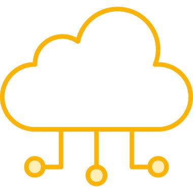 bulut hesaplama ağ simgesi, vektör illüstrasyonu 