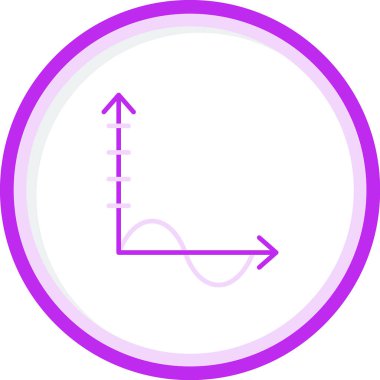 Dalga Grafiği simgesi, vektör illüstrasyonu