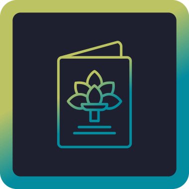 Tebrik kartı simgesi vektör illüstrasyonu