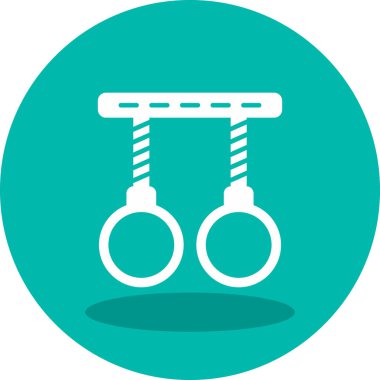 Modern Jimnastik Halkaları simgesinin vektör çizimi            