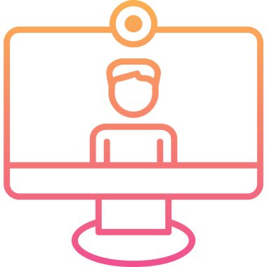 Video Arama simgesi, düz tasarım