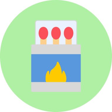 Kibrit. Web simgesi basit illüstrasyon 