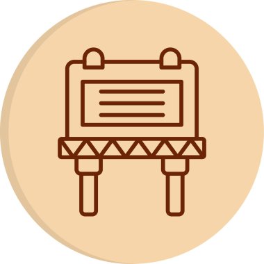 Poster ağ simgesi, vektör illüstrasyonu