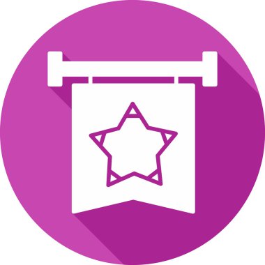 Pennant ağ simgesi, vektör illüstrasyonu