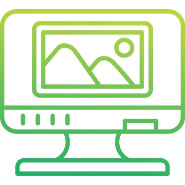 Resim web simgesi, vektör çizim 