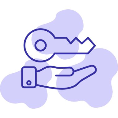 anahtar simgesi, vektör illüstrasyonu basit tasarım