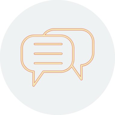 Sohbet simgesi vektör illüstrasyonu 