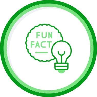 Eğlenceli Gerçekler konuşma balonu web simgesi, vektör illüstrasyonu