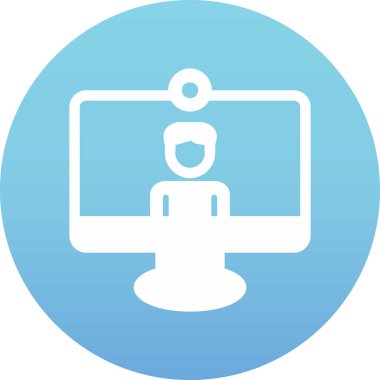 Video Arama simgesi, düz tasarım