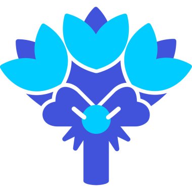 Çiçek buketi. Web simgesi basit illüstrasyon