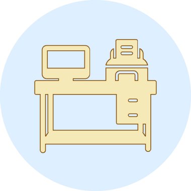 işyeri web simgesi vektör illüstrasyonu