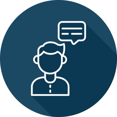 converstation simgesi, vektör illüstrasyonu basit tasarım