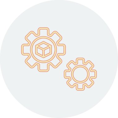 Vitesli ayar simgesi, vektör illüstrasyonu basit tasarım