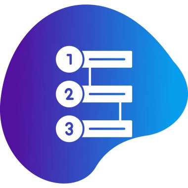 Çalışma akışı modern simgesinin vektör illüstrasyonu          