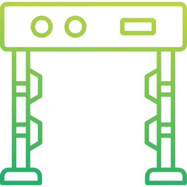 Metal dedektörü. Web simgesi basit illüstrasyon             